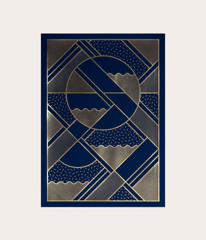 Kristina Krogh Artwork Prints | Levels in blue + gold