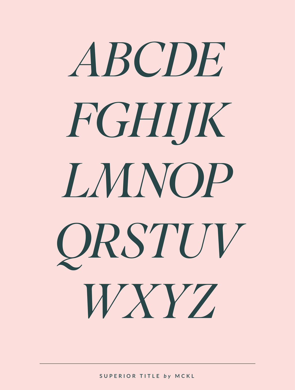 Superior Title by MCKL | Sarah Le Donne Blog – Typefaces