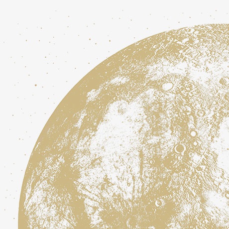 Moon Phase Wall Calendars 2016 in Gold Metallic by A Little Lark