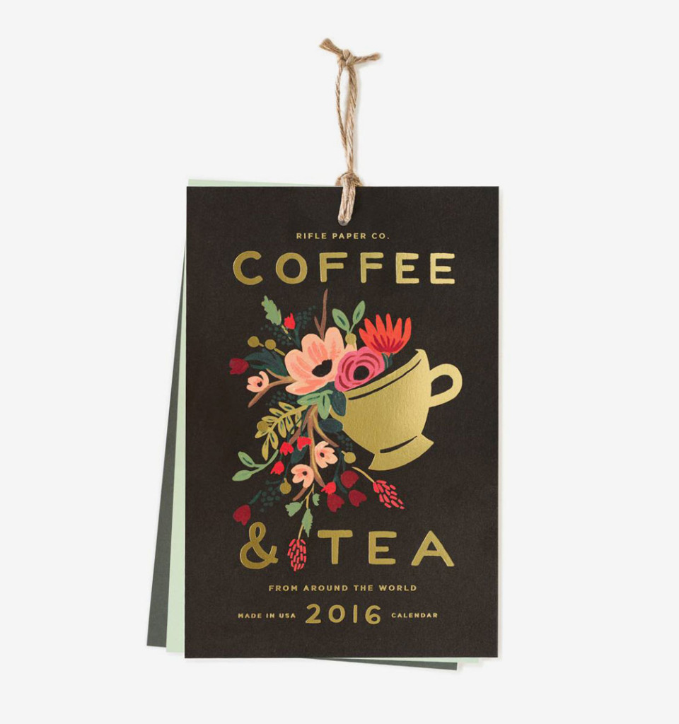 2016 Coffee & Tea Wall Calendar by Rifle Paper Co.