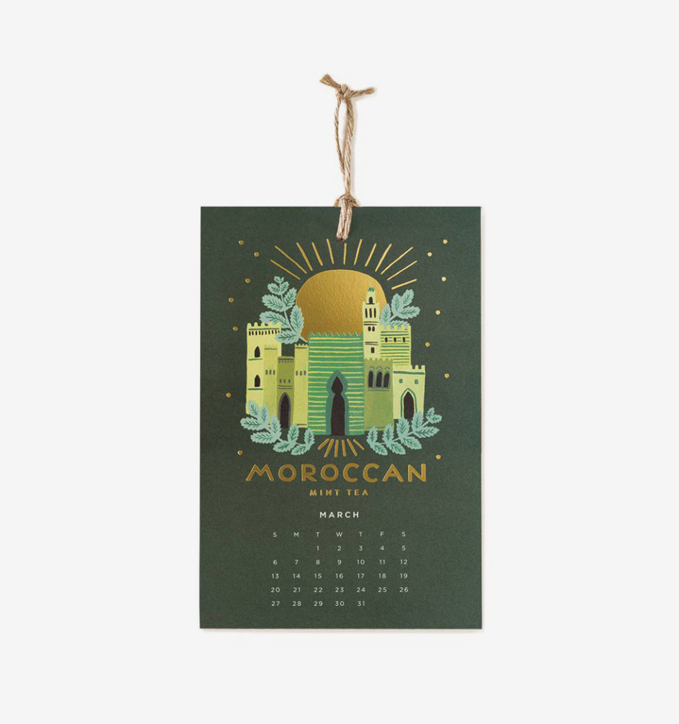 2016 Coffee & Tea Wall Calendar by Rifle Paper Co.