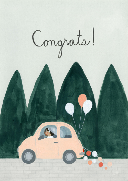 Kate Pugsley Illustrations | Wedding congrats card