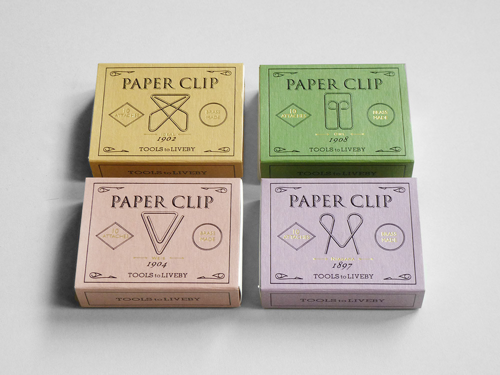 Vintage brass paperclips by Present & Correct