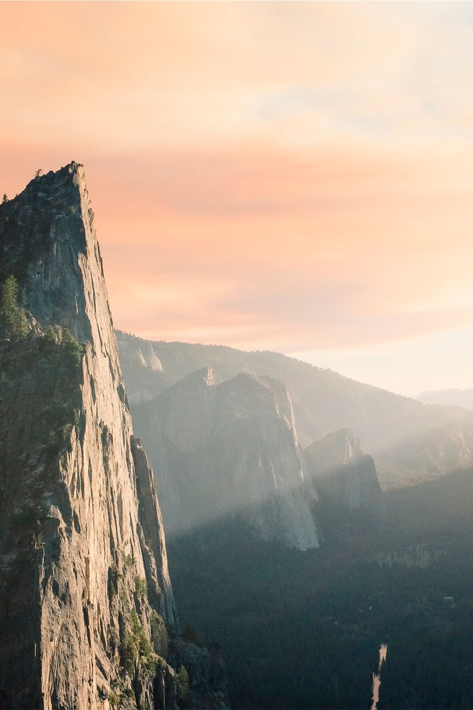 Mountain view at sunset