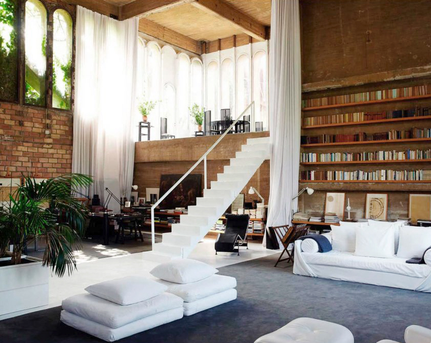 Ricardo Bofill | La Fabrica, Spain | Living Room in a former industrial complex