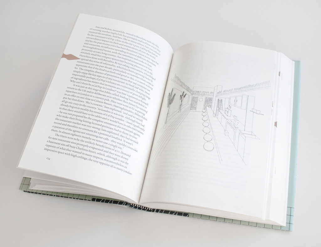 The Art of the Restaurateur by Nicholas Lander | Book design with line illustrations