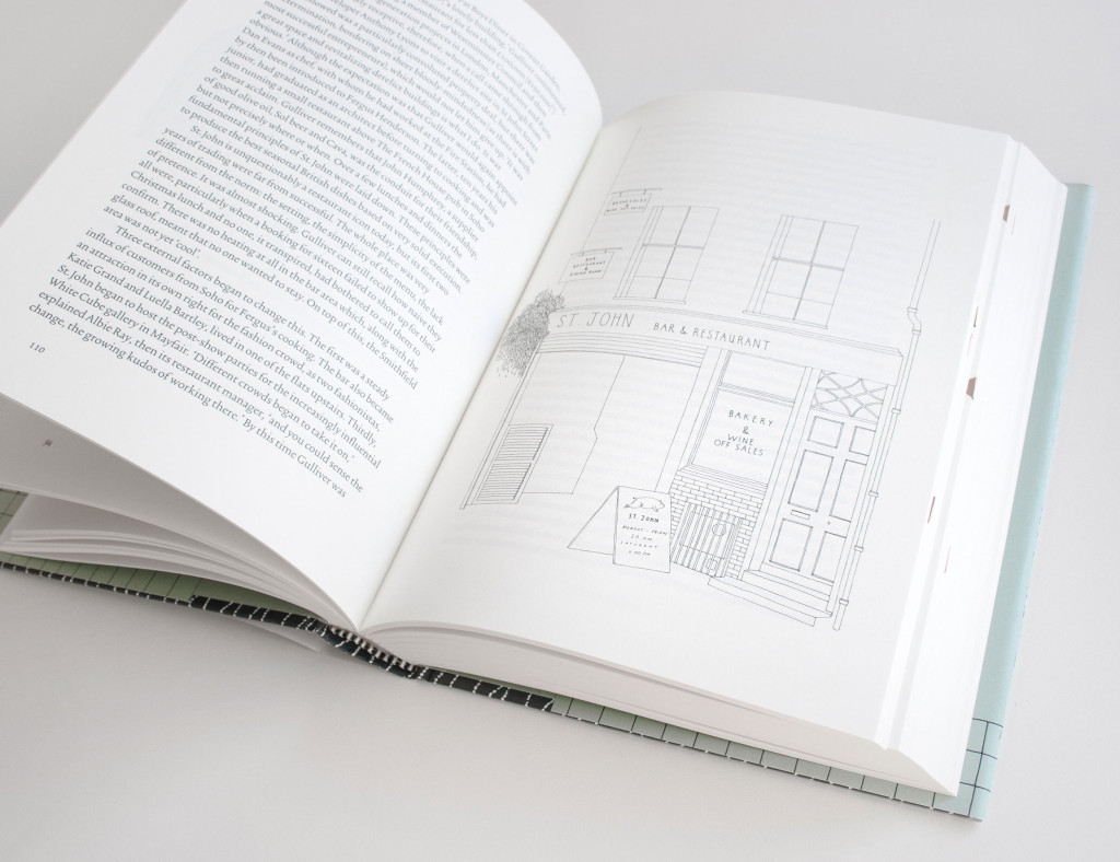 The Art of the Restaurateur by Nicholas Lander | Book design with line illustrations