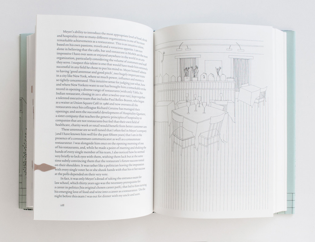 The Art of the Restaurateur by Nicholas Lander | Book design with line illustrations