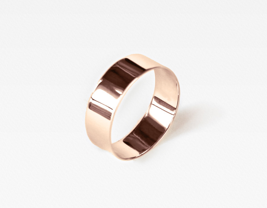 Vrai & Oro | Fine Jewelry Essentials without the Markups | Thick Rose Gold Ring