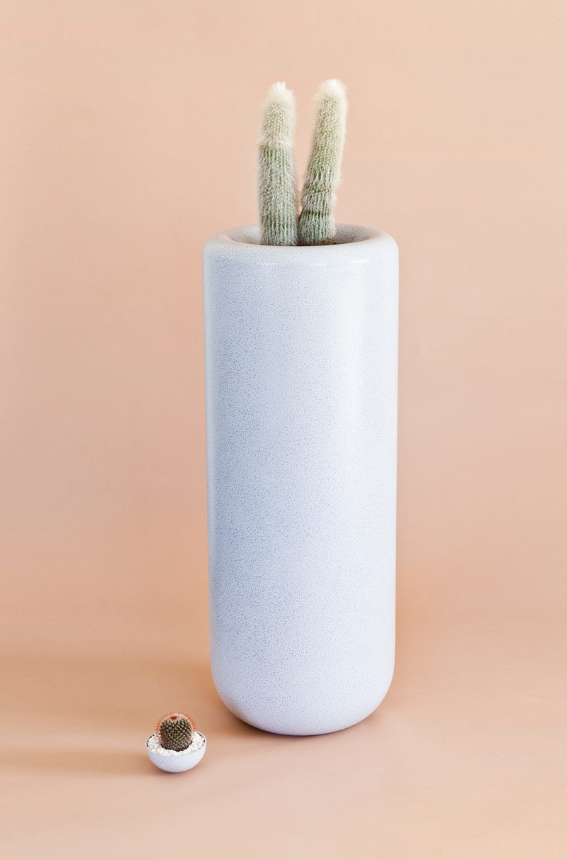 Rounded metal planters for succulents and cacti | Made in LA by Brook&Lyn