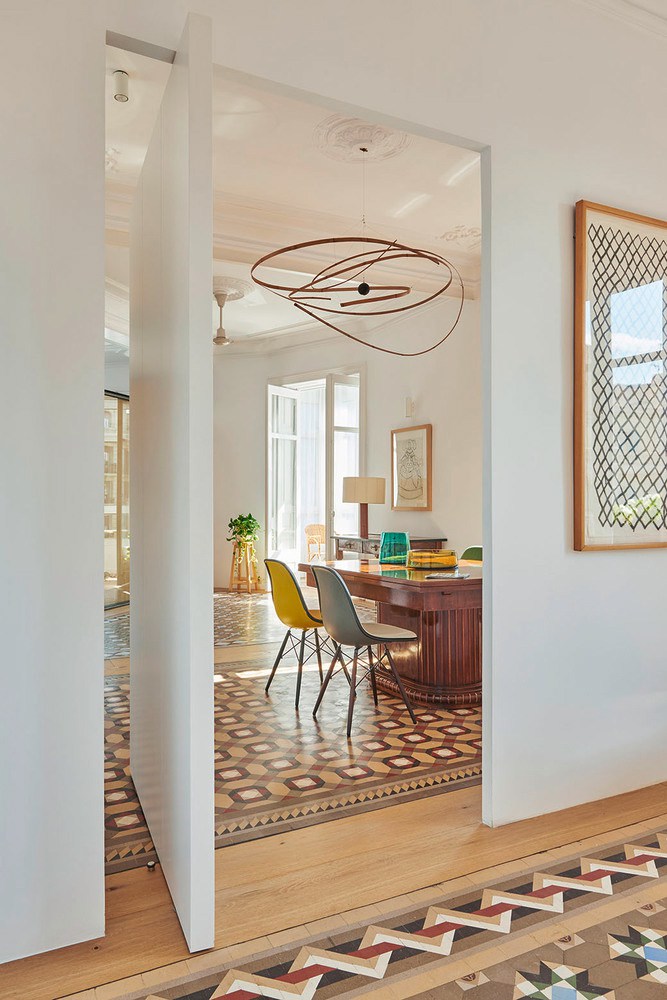 Beautiful traditional tiles in Barcelona located apartment