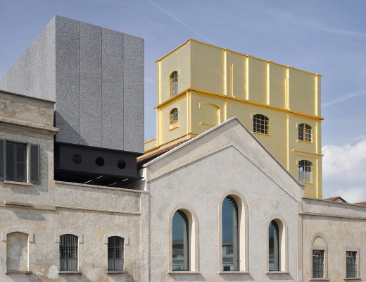 Fondazione Prada by Rem Koolhaas | gold and concrete in architecture