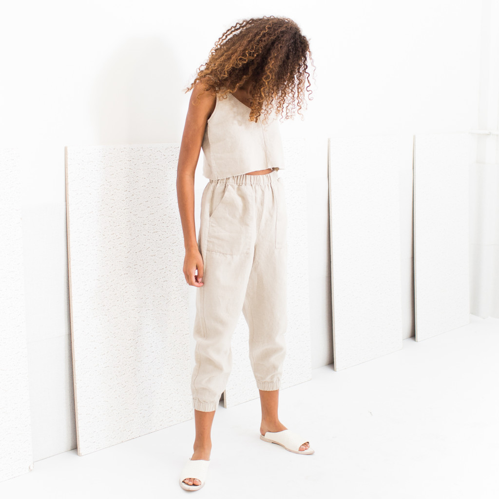 Natural carter pants & crop top by HDH