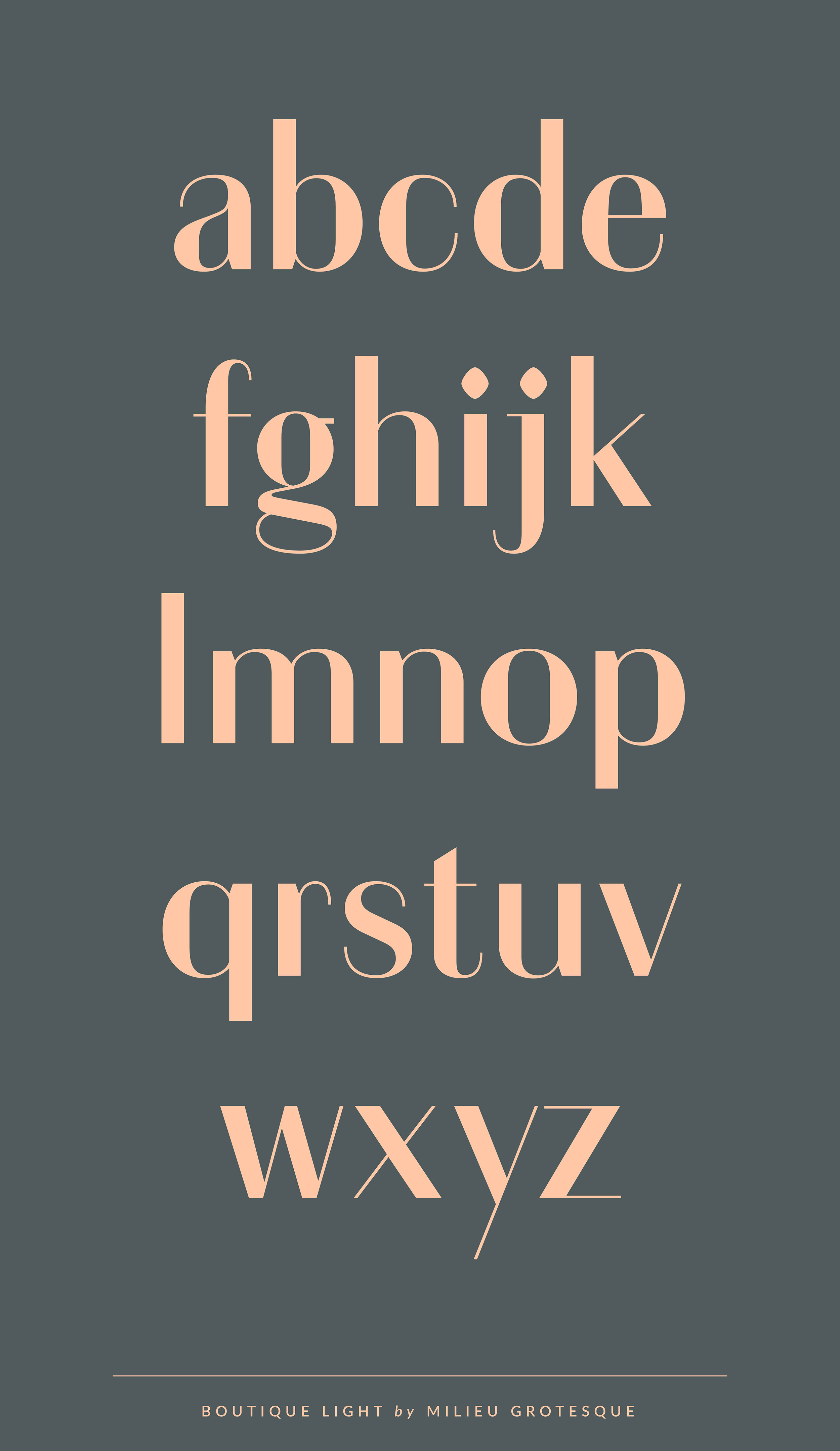 Boutique – Typeface by MilieuGrotesque