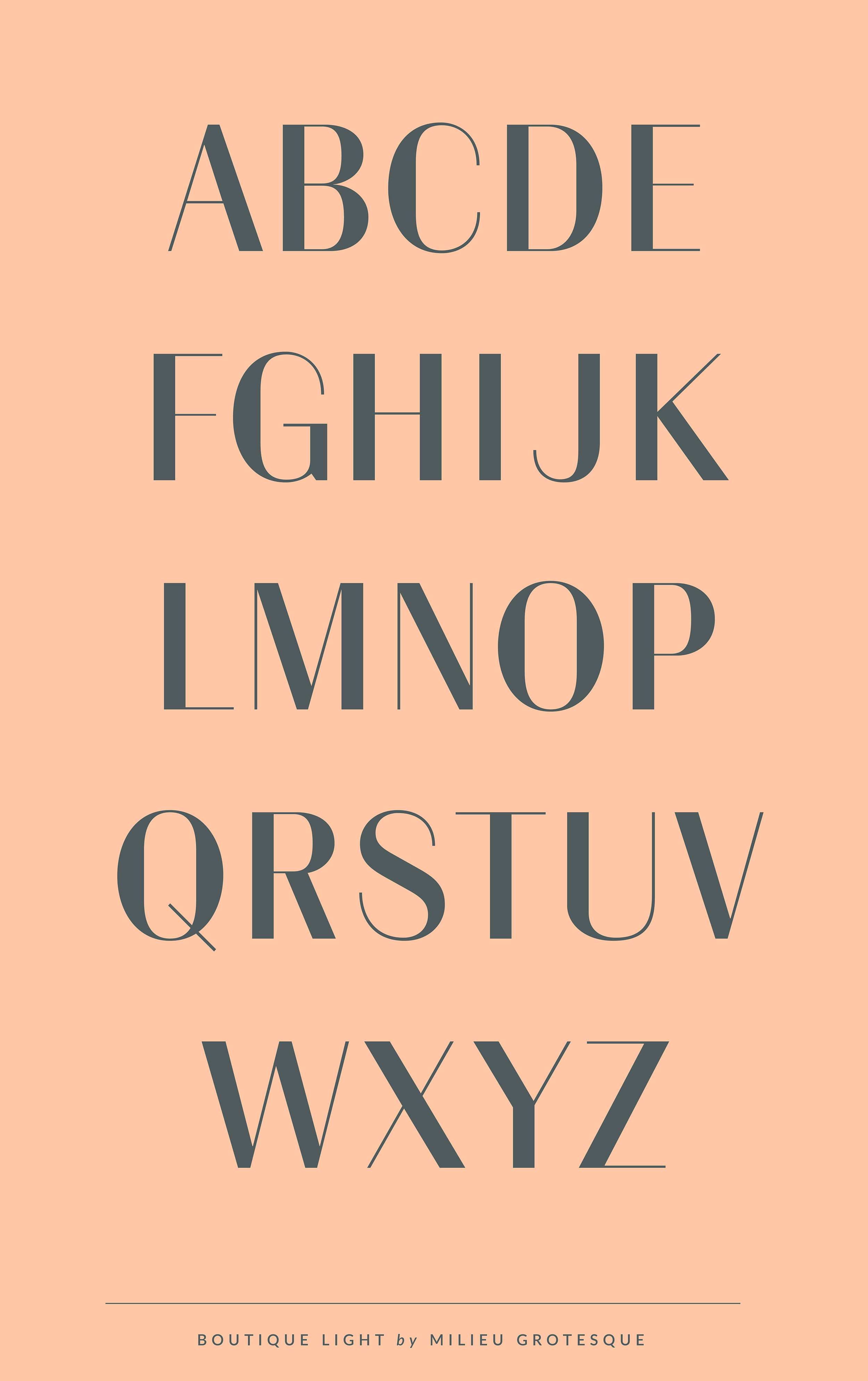 Boutique – Typeface by MilieuGrotesque