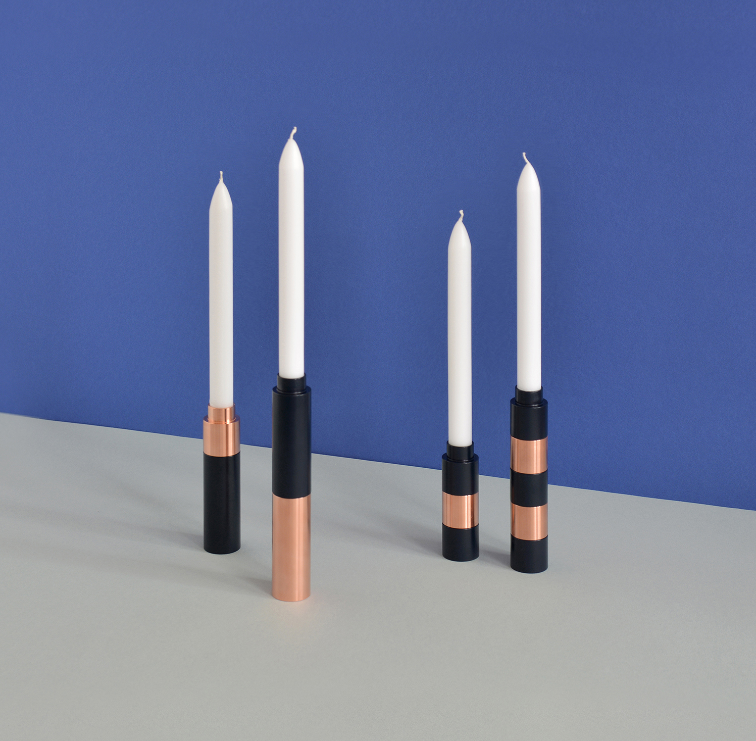 Modular Candleholders | Stack by Earnest Studio | black & copper