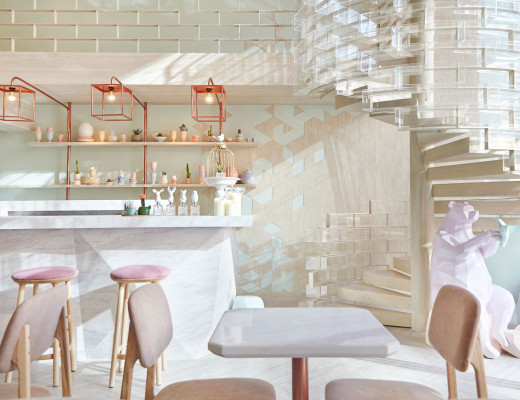 Shugaa dessert bar | interior design inspired by sugar crystals