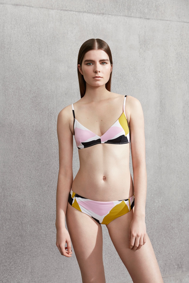 COS Minimal Swimwear with bold pattern print