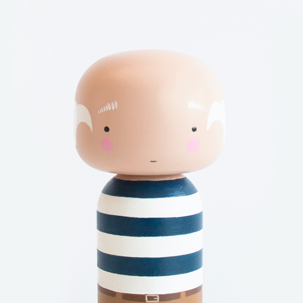 Pablo Picasso Kokeshi Doll by Becky Kemp