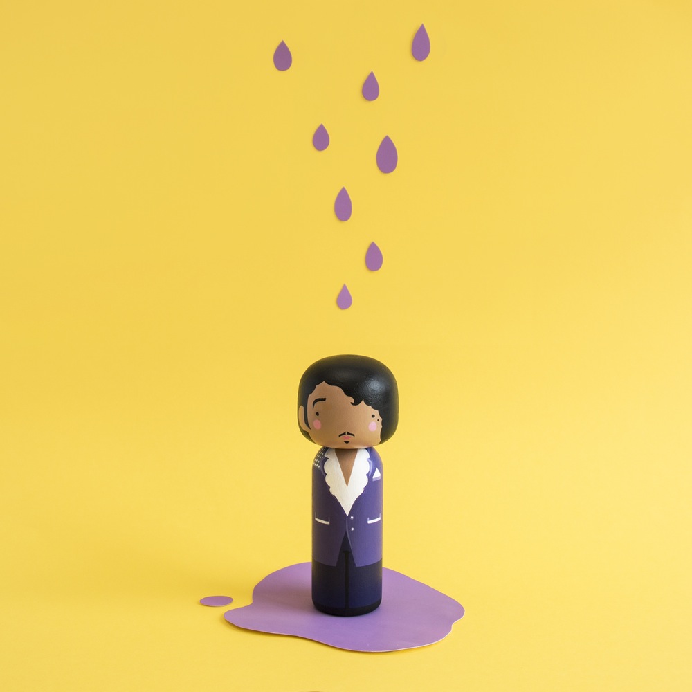 Prince Purple Rain Kokeshi Doll by Becky Kemp