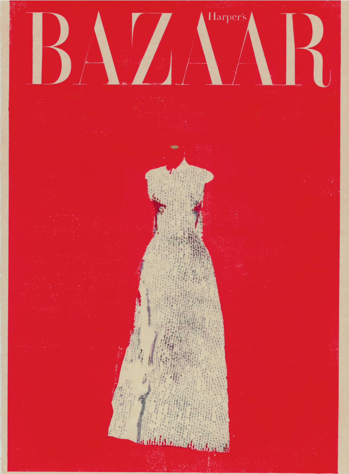 Experimental fashion illustration by Aurore de La Morinerie | Harper's Bazaar Vintage Cover
