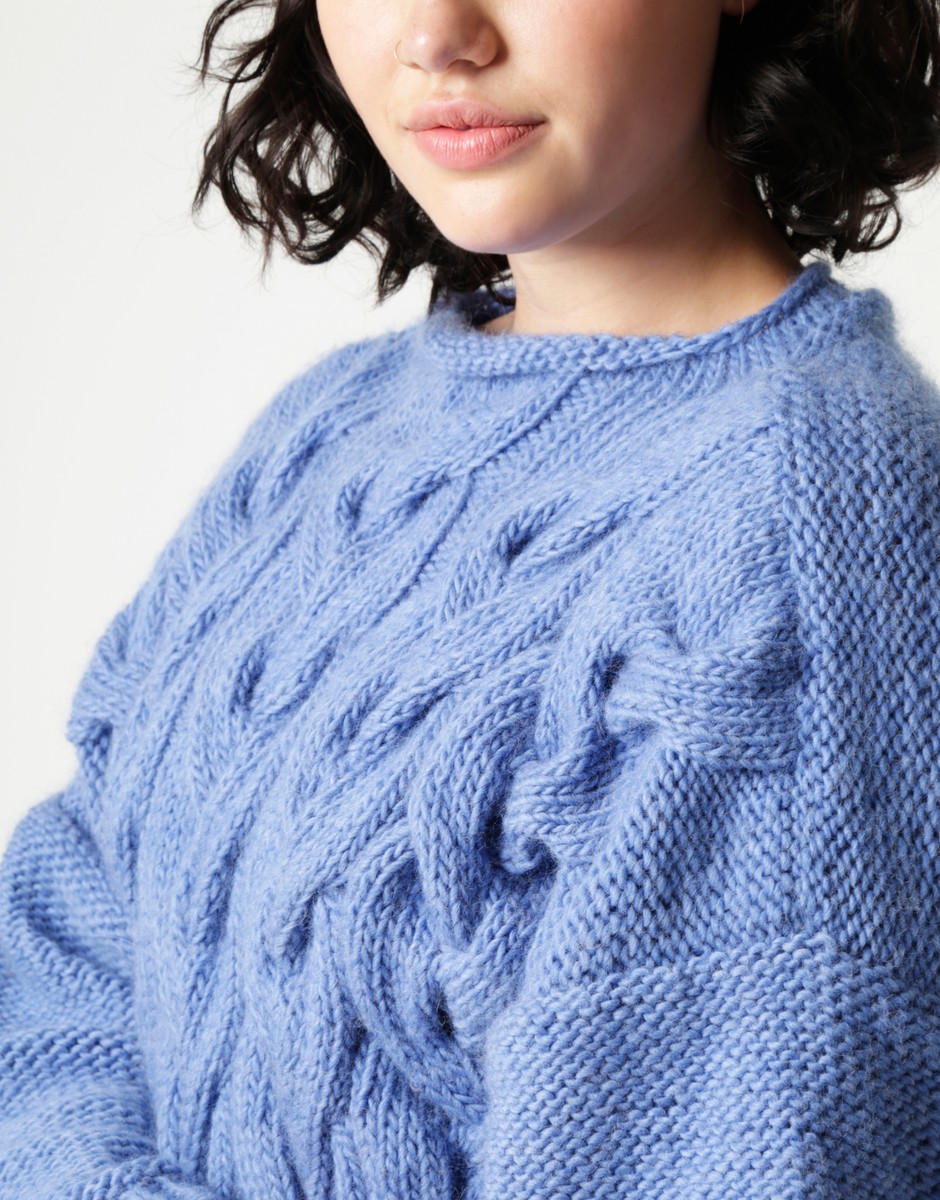 Cable Sweater Knit Kit by Wool and the Gang