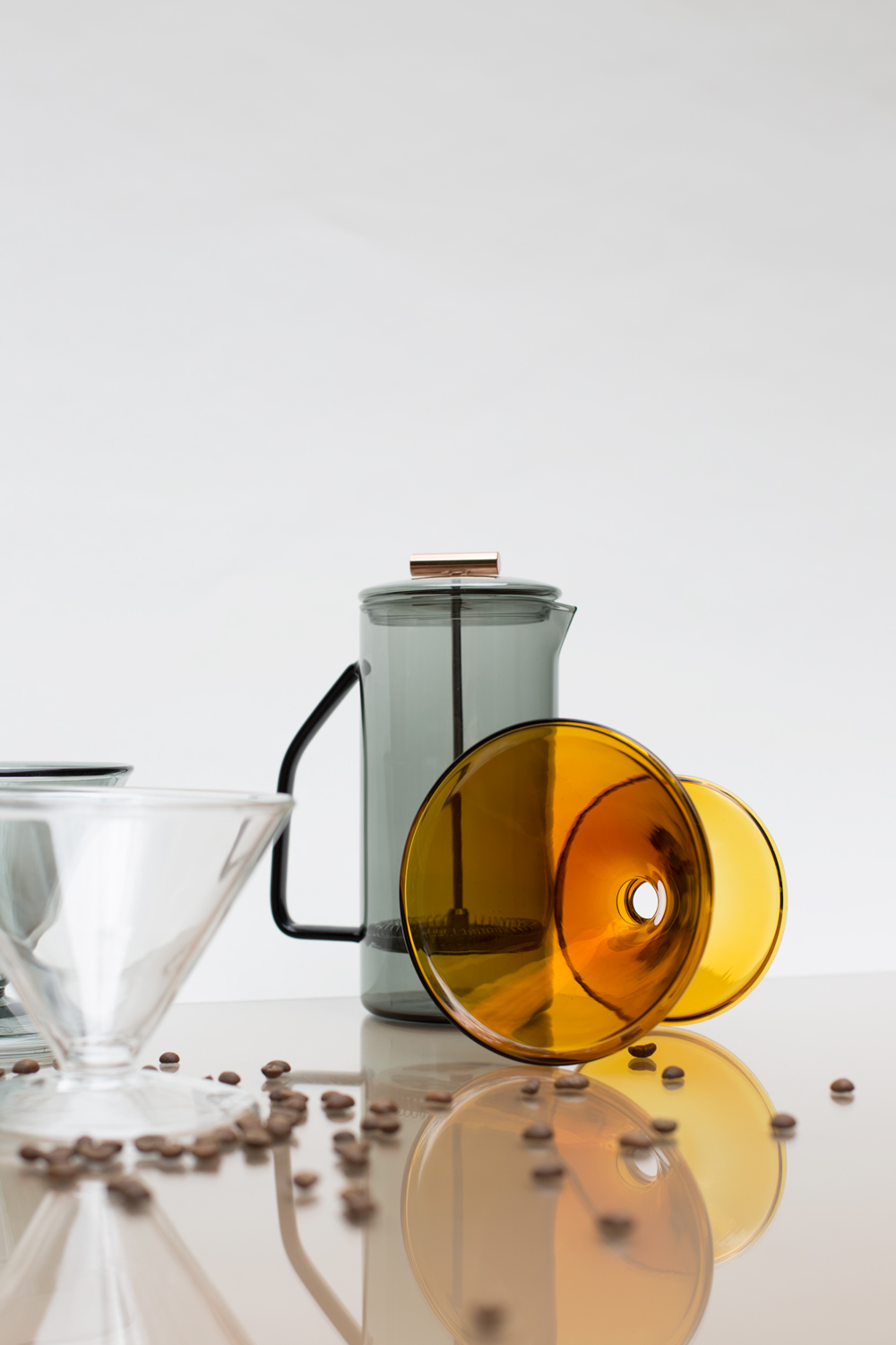 Yield | colored glas french press & pour over