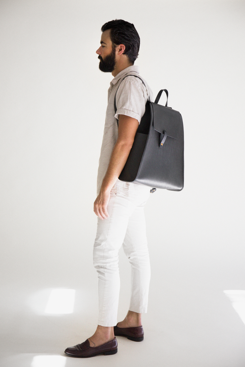 Yield | simple leather backpack for men