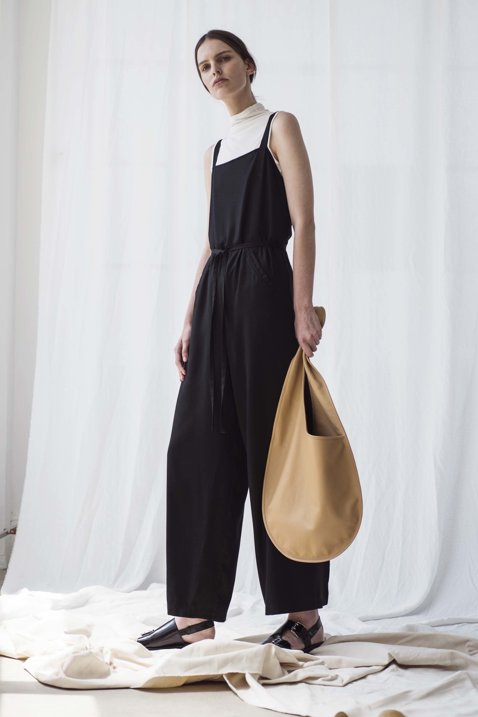 Shaina Mote | simple black jumpsuit