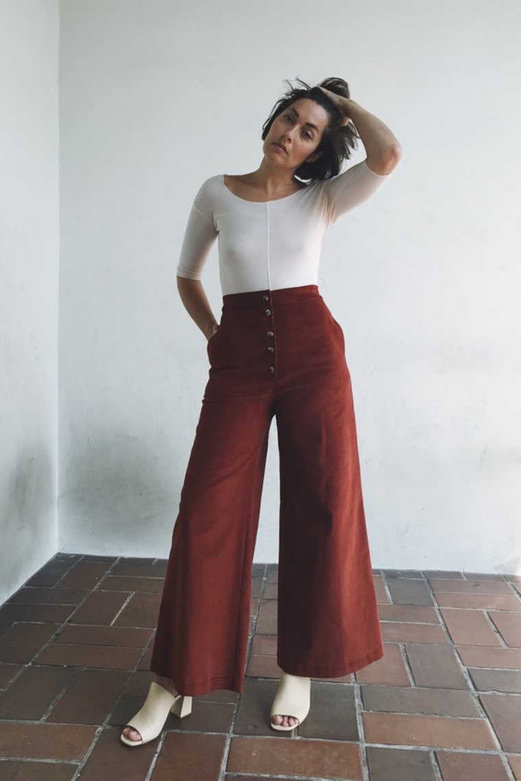 Mixed Business LA | cream top and wide high waist pants